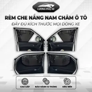 Rèm Che Nắng Ô Tô Nam Châm – Bộ 4 Tấm Thiết Kế Theo Xe, Chống Tia UV, Chống Nóng Hiệu Quả