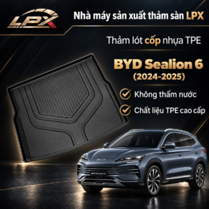 Thảm Lót Cốp Ô Tô Nhựa TPE BYD Sealion 6 (2024-2025) Đúc 3D Chống Nước - LPX