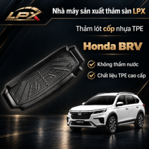 Thảm Lót Cốp Ô Tô Nhựa TPE Honda BR-V Đúc 3D Chống Nước - LPX