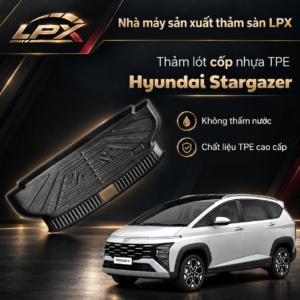 Thảm Lót Cốp Ô Tô Nhựa TPE Hyundai Stargazer Đúc 3D Chống Nước - LPX