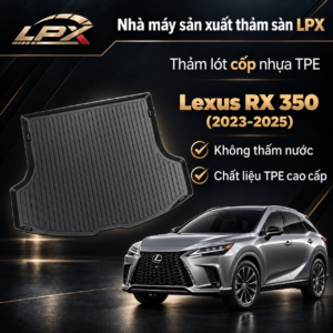 Thảm Lót Cốp Ô Tô Nhựa TPE Lexus RX 350 (2023-2025) Đúc 3D Chống Nước - LPX