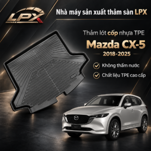 Thảm Lót Cốp Ô Tô Nhựa TPE Mazda 2 (2014-2019) Sedan Đúc 3D Chống Nước - LPX