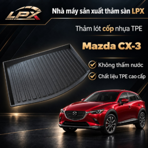 Thảm Lót Cốp Ô Tô Nhựa TPE Mazda CX-3 Đúc 3D Chống Nước - LPX