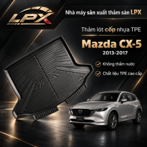 Thảm Lót Cốp Ô Tô Nhựa TPE Mazda CX-5 (2013-2017) Đúc 3D Chống Nước - LPX