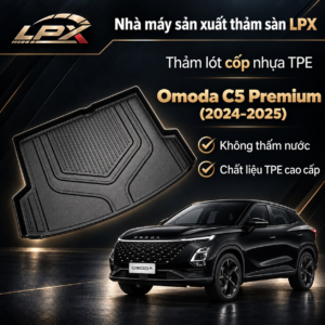 Thảm Lót Cốp Ô Tô Nhựa TPE Omoda & Jaecoo Omoda C5 Premium & Flagship (2024-2025) Đúc 3D Chống Nước - LPX