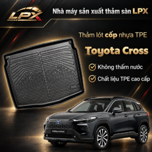 Thảm Lót Cốp Ô Tô Nhựa TPE Toyota Corolla Cross Đúc 3D Chống Nước - LPX