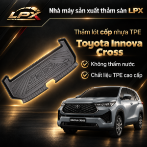 Thảm Lót Cốp Ô Tô Nhựa TPE Toyota Innova Cross (2024) Đúc 3D Chống Nước - LPX