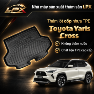 Thảm Lót Cốp Ô Tô Nhựa TPE Toyota Yaris Cross (2023-2025) Đúc 3D Chống Nước - LPX