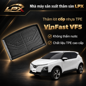 Thảm Lót Cốp Ô Tô Nhựa TPE Vinfast VinFast VF5 Đúc 3D Chống Nước - LPX