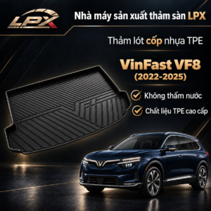 Thảm Lót Cốp Ô Tô Nhựa TPE Vinfast VinFast VF8 (2022-2025) Đúc 3D Chống Nước - LPX